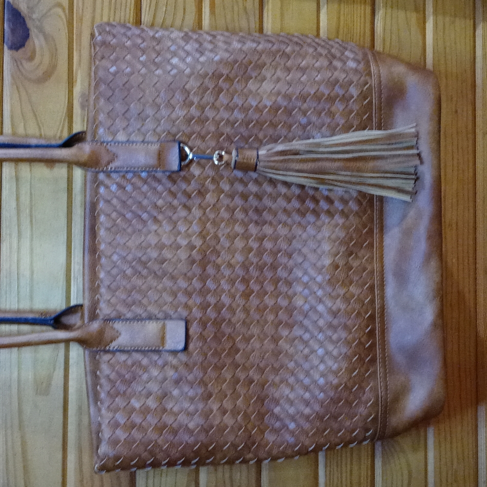 Brown Faux Leather Purse